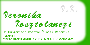 veronika kosztolanczi business card